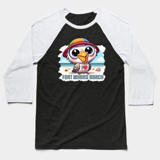 Pelican Love Fort Myers Beach Baseball T-Shirt
